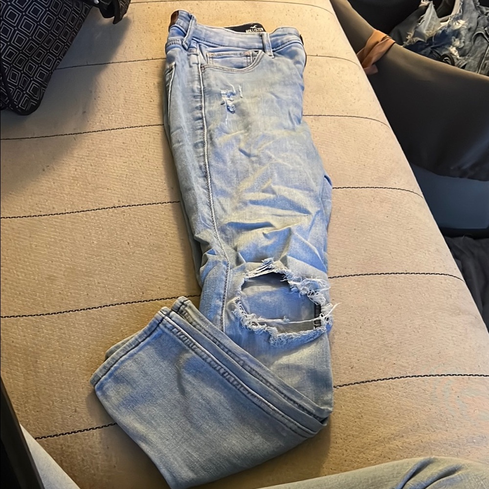 Light Blue Distressed Jeans